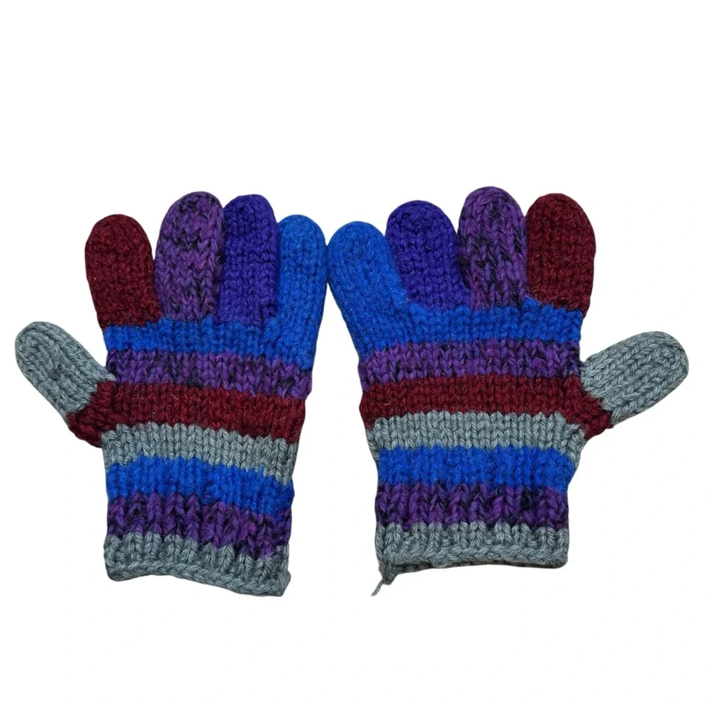 Vintage Knit Wool Gloves‎ in Excellent Condtion